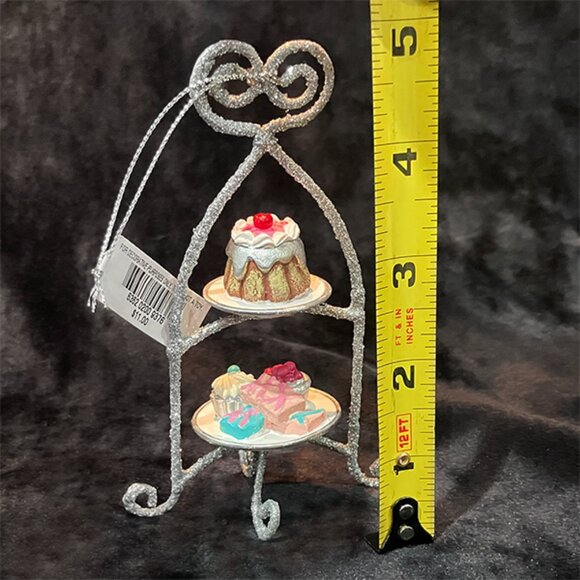 NWT Holiday Cake Stand Ornament - Picture 2 of 3